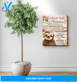 Sloth Daughter (Mom & Dad) Remember To Be Awesome Canvas Wall Art
