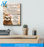 Sloth Daughter (Mom & Dad) Remember To Be Awesome Canvas Wall Art