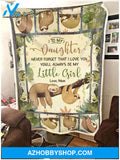 Sloth Fleece Blanket To My Daughter - Gift For Daughter | Family Blanket