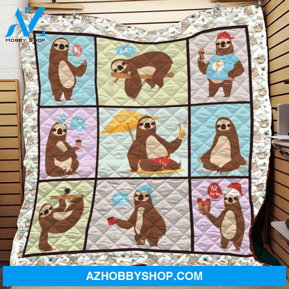 Sloth Life Fleece Blanket