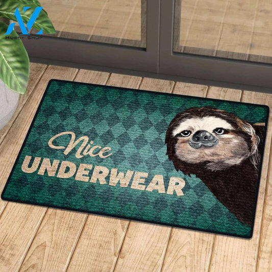 Sloth Nice Underwear Doormat | Welcome Mat | House Warming Gift