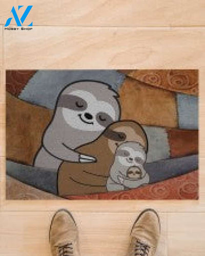 Sloth Sweet Family Gift For Sloth Lover Doormat