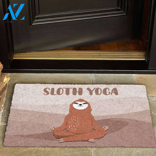 Sloth Yoga Doormat Welcome Mat House Warming Gift Home Decor Gift For Sloth Lovers Funny Doormat Gift Idea