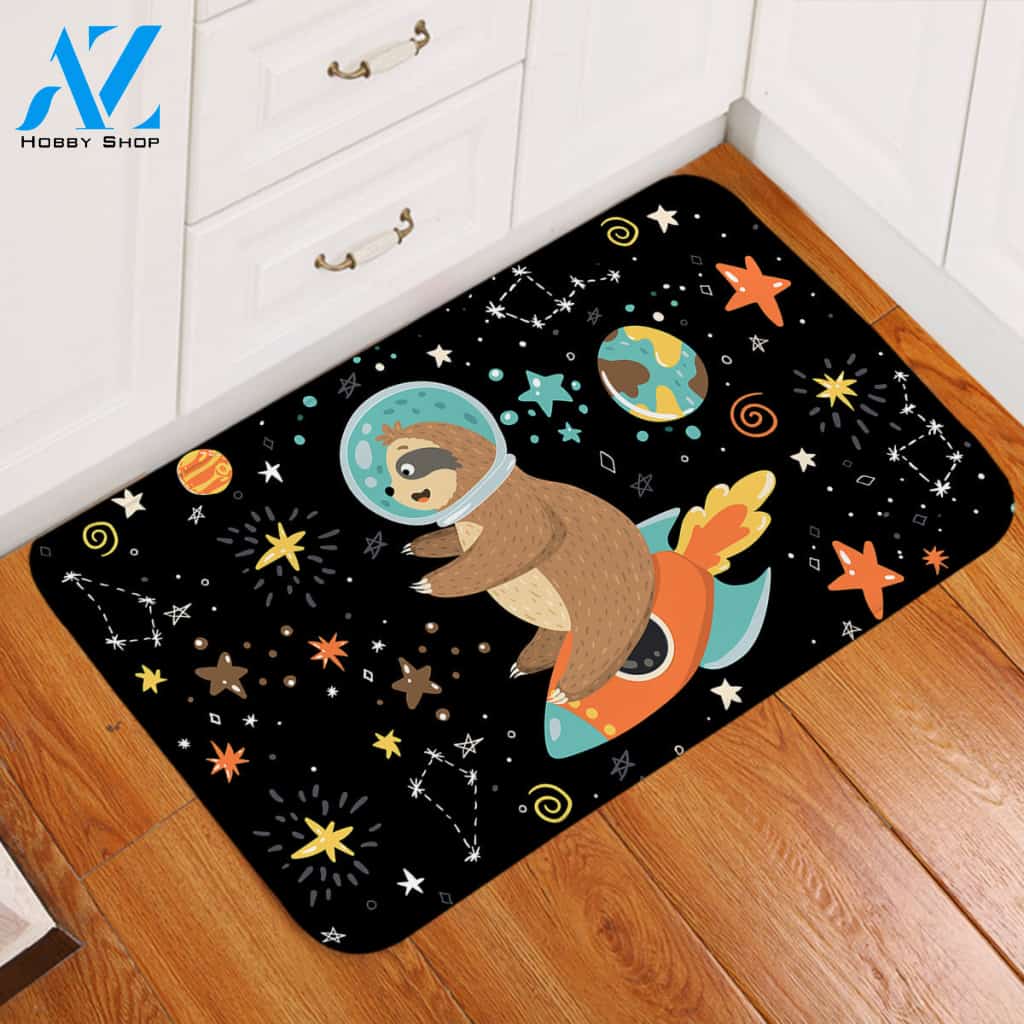 Slothtronaut Space Door Mat