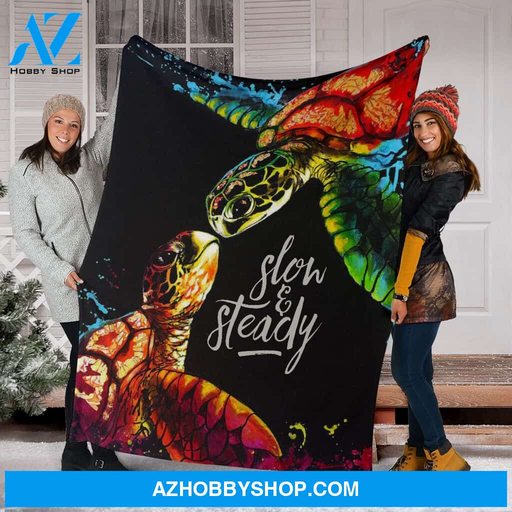 Slow And Steady Fleece Blanket