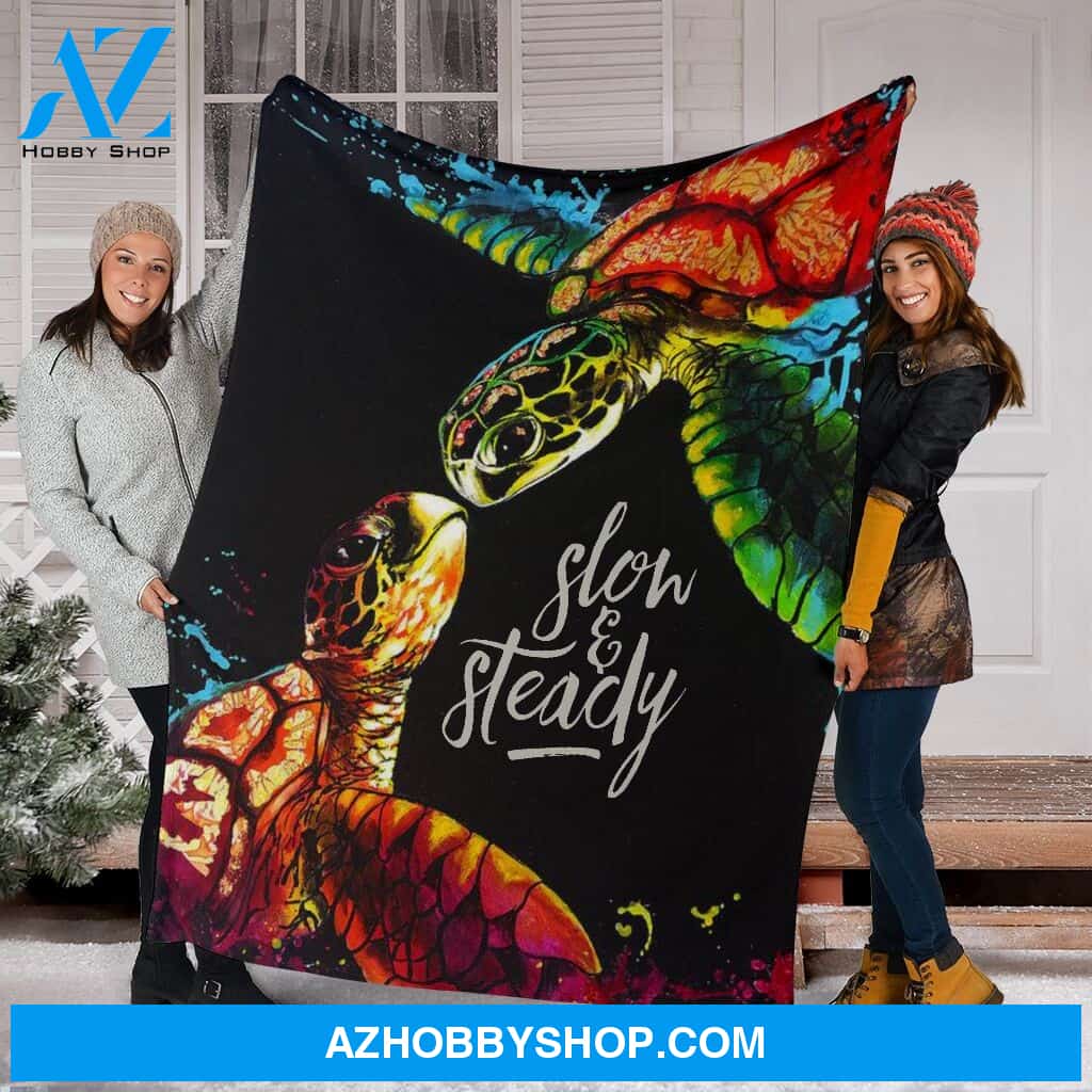 Slow And Steady Fleece Blanket