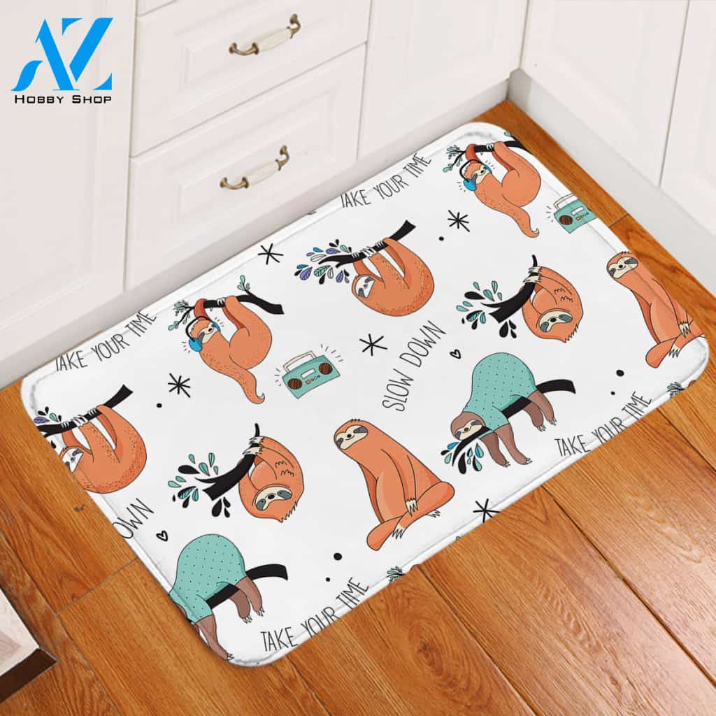 Slow Down Sloth GWDD14290 Door Mat