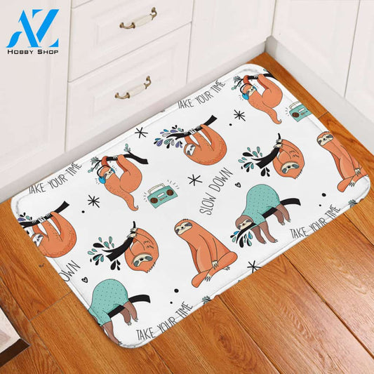 Slow Down Sloth GWDD14290 Door Mat