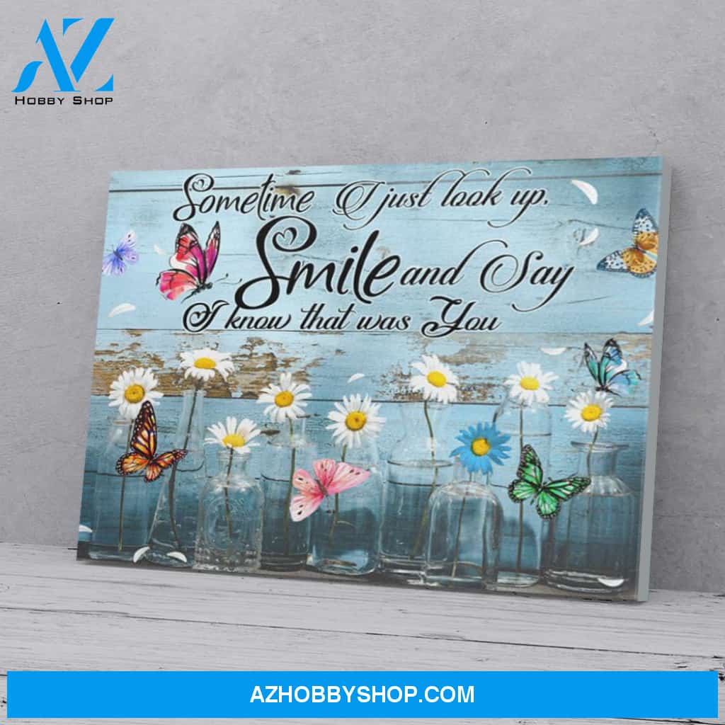 Smile Butterfly Wall Art Home Room House Decor Poster, Home Decor