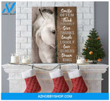 Smile Often Horse Wall Matte Canvas Christmas Wall Art
