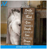 Smile Often Horse Wall Matte Canvas Christmas Wall Art