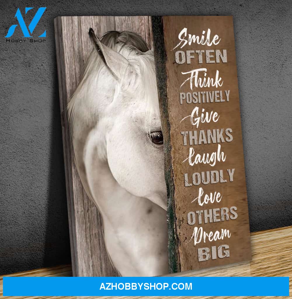 Smile Often Horse Wall Matte Canvas Christmas Wall Art