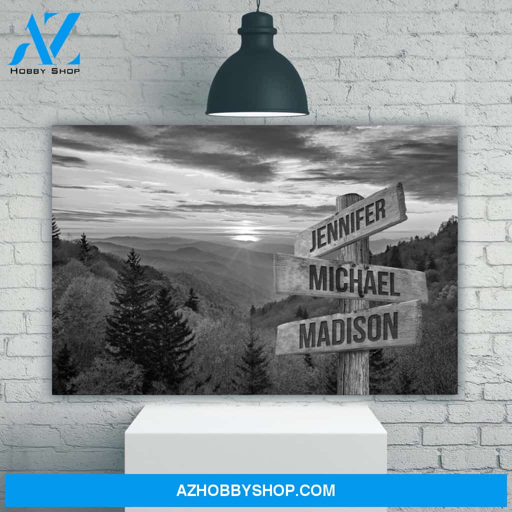 Smoky Mountains Multi-Names Premium Canvas