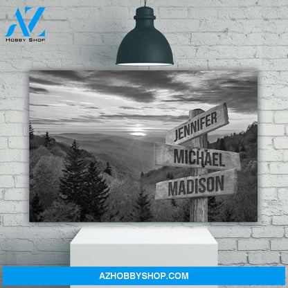Smoky Mountains Multi-Names Premium Canvas