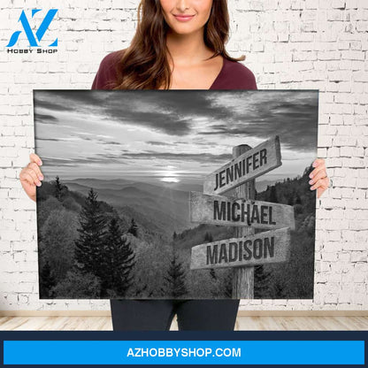 Smoky Mountains Multi-Names Premium Canvas