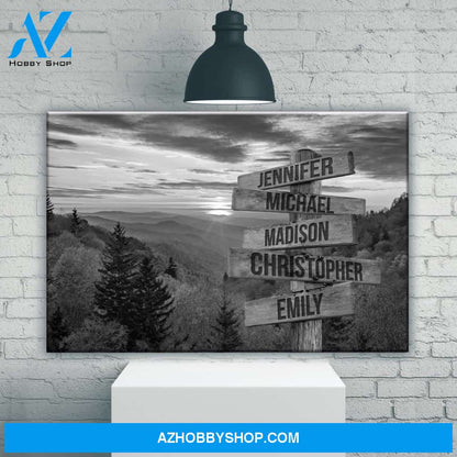 Smoky Mountains Multi-Names Premium Canvas