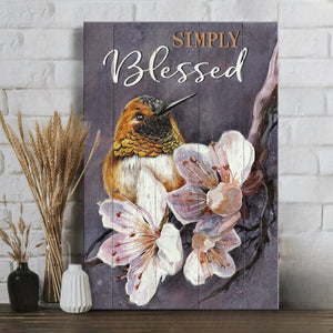 Hummingbird simply blessed - Matte Canvas