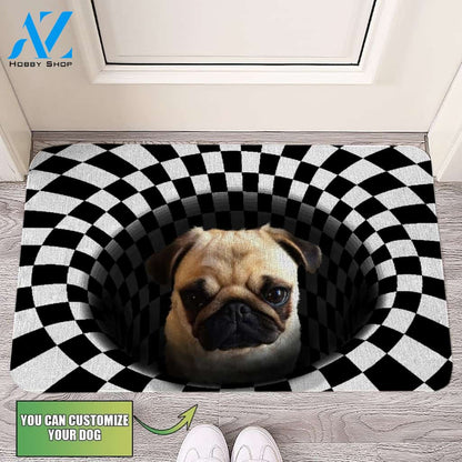 Sneaky Pug Doormat - Welcome Mat - Home Decor - Customized Dog You Want