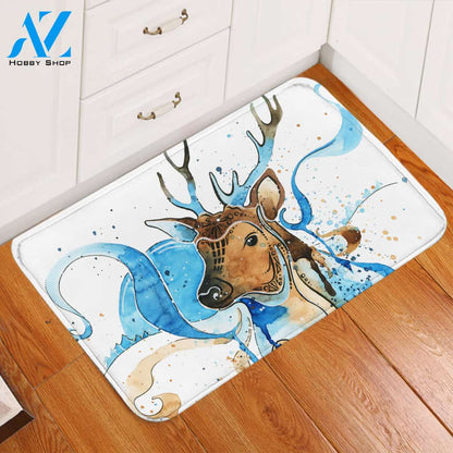Snow Deer Icy Door Mat