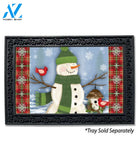 Snowman & Birds Doormat - 18" x 30"