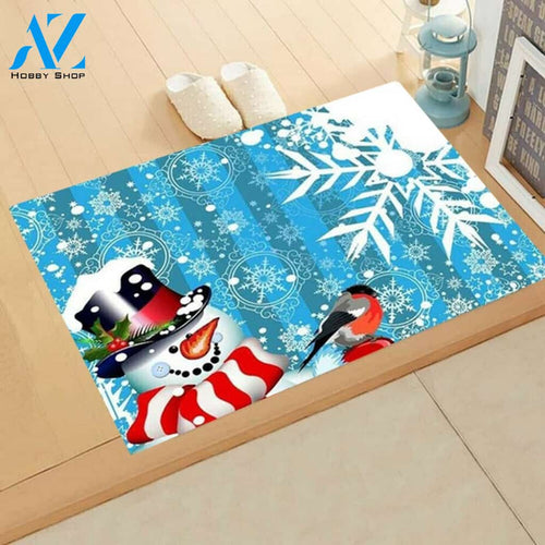 Snowman Christmas Fluffy Indoor Doormat Entryway Floor Mat Doormat Rug Welcome Mat House Warming Home Decor Gift Idea