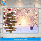 Snowy Christmas Multi-Name Premium Canvas