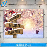 Snowy Christmas Multi-Name Premium Canvas