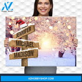 Snowy Christmas Multi-Name Premium Canvas