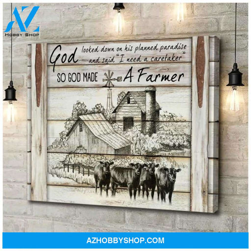 So God Made A Farmer Poster Canvas Wall Decor Visual Art