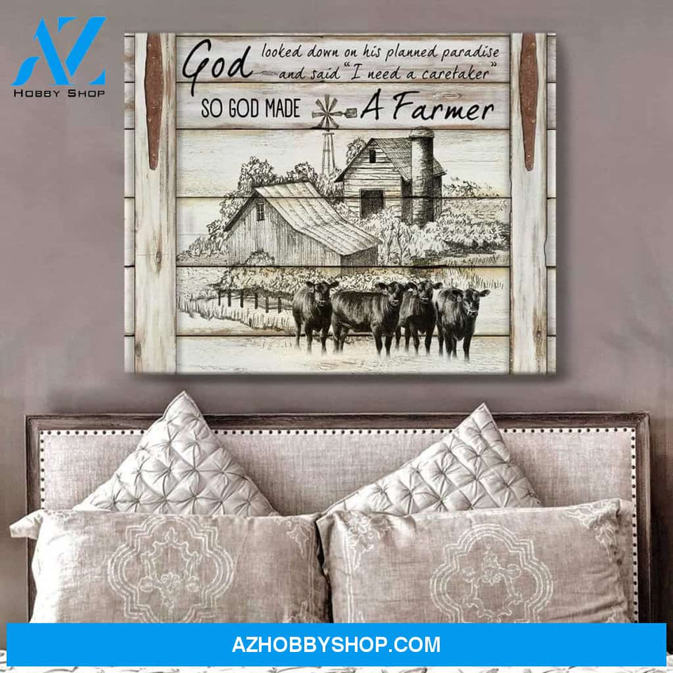So God Made A Farmer Wall Art Canvas