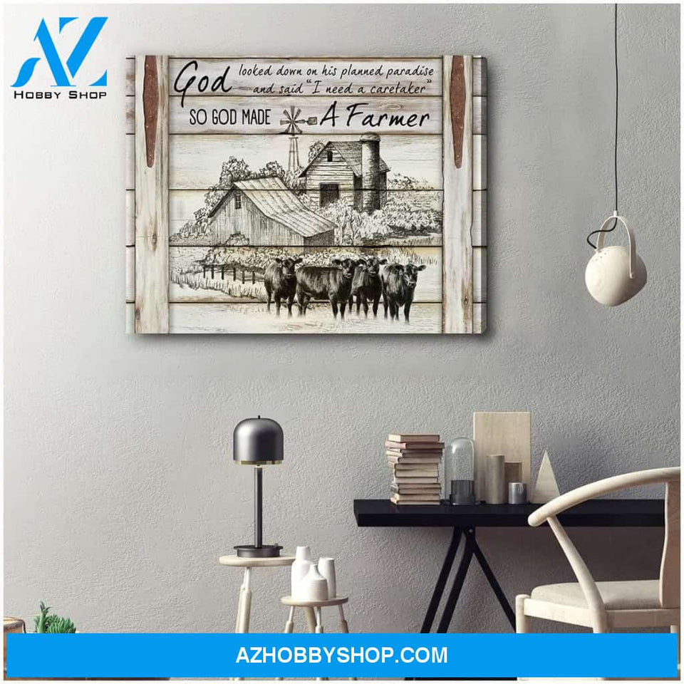 So God Made A Farmer Wall Art Canvas