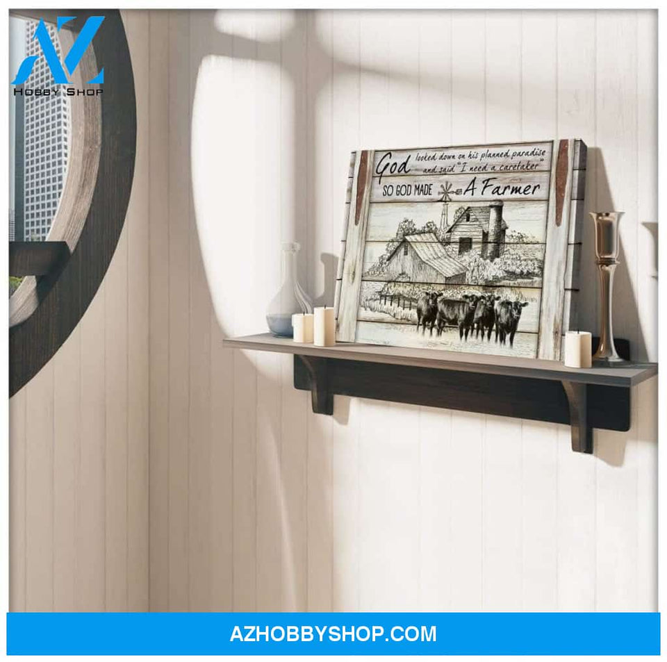 So God Made A Farmer Wall Art Canvas