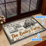 So God Made A Farmerangus Cattle Personalized Custom Name Doormat Welcome Mat