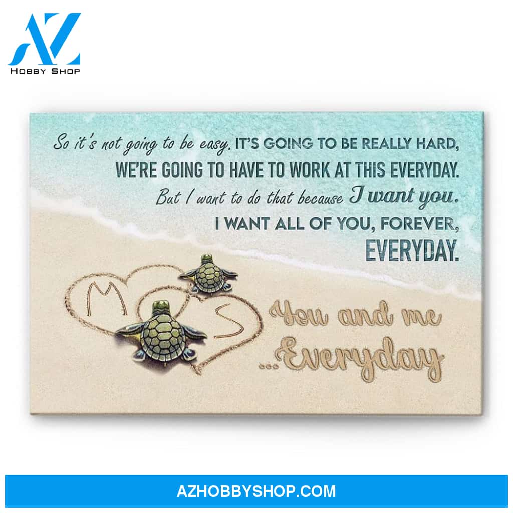 So It’s Not Going To Be Easy, Family Custom Poster/Canvas, Gift For Partner, Couple Anniversary Gift, Husband & Wife