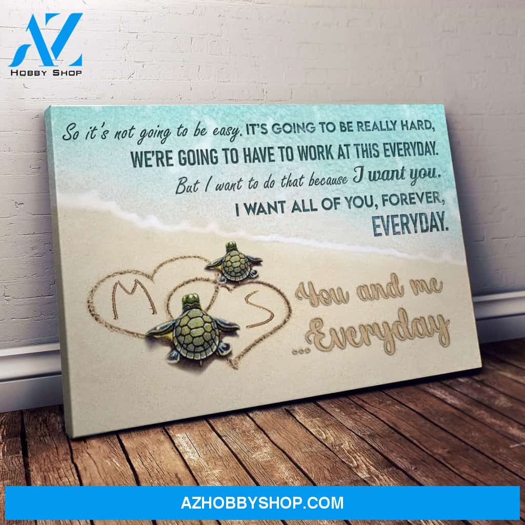 So It’s Not Going To Be Easy, Family Custom Poster/Canvas, Gift For Partner, Couple Anniversary Gift, Husband & Wife