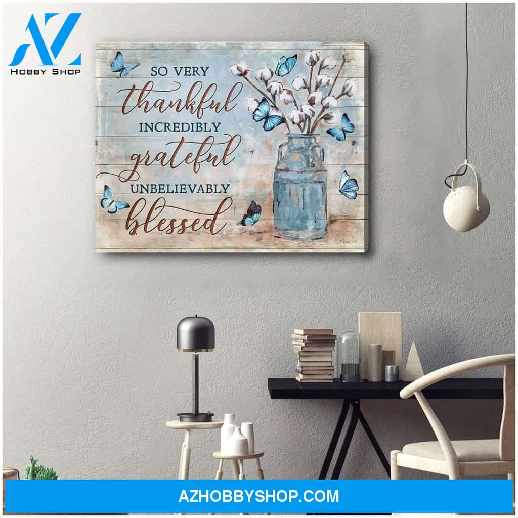 Zalooo So Many Thankful Butterfly 2 Wall Art Canvas
