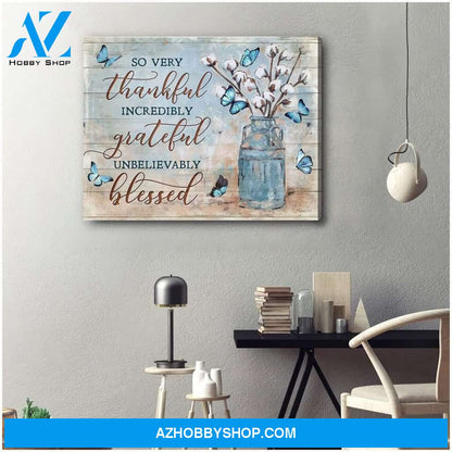 Zalooo So Many Thankful Butterfly 2 Wall Art Canvas