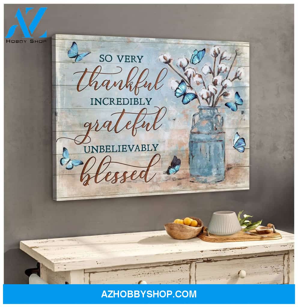 Zalooo So Many Thankful Butterfly 2 Wall Art Canvas
