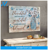 Zalooo So Many Thankful Butterfly 2 Wall Art Canvas