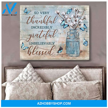 So Many Thankful Butterfly 2 Wall Art Canvas
