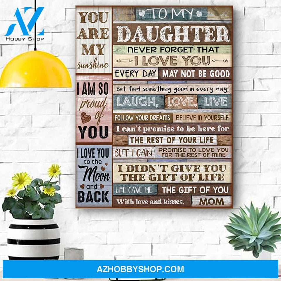 So Proud Of You - Special Gift For Daughter Canvas Print Wall Art - Matte Canvas