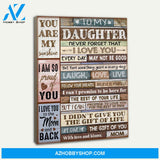 So Proud Of You - Special Gift For Daughter Canvas Print Wall Art - Matte Canvas