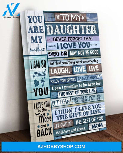 So Proud Of You, Special Gift For Daughter Gallery Wrapped Canvas Wall Art Prints
