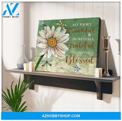 So Very Thankful Dragonfly Wall Art Canvas