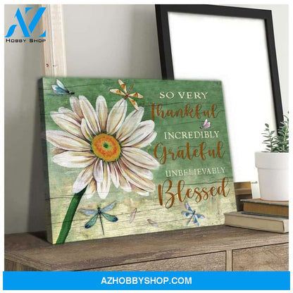 So Very Thankful Dragonfly Wall Art Canvas
