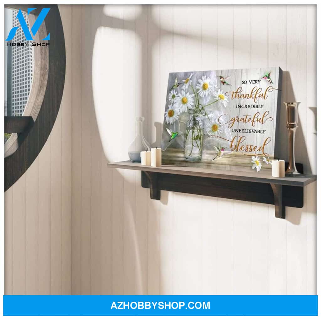 So Very Thankful Hummingbird Wall Art Canvas