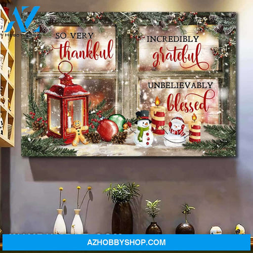 So very thankful, incredibly grateful and unbelievably blessed - Jesus Christmas Landscape Canvas Prints, Wall Art
