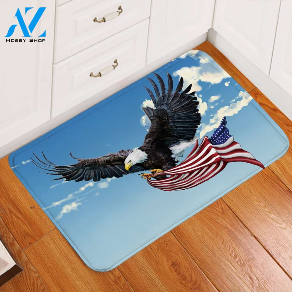 Soaring American Eagle Door Mat