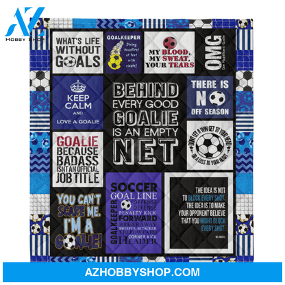 Soccer Blanket, You Can't Scare Me I'm A Goalie Blanket Gift For Soccer Lover