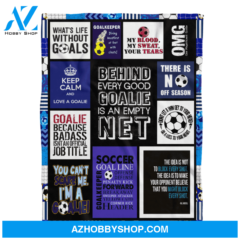 Soccer Blanket, You Can't Scare Me I'm A Goalie Blanket Gift For Soccer Lover